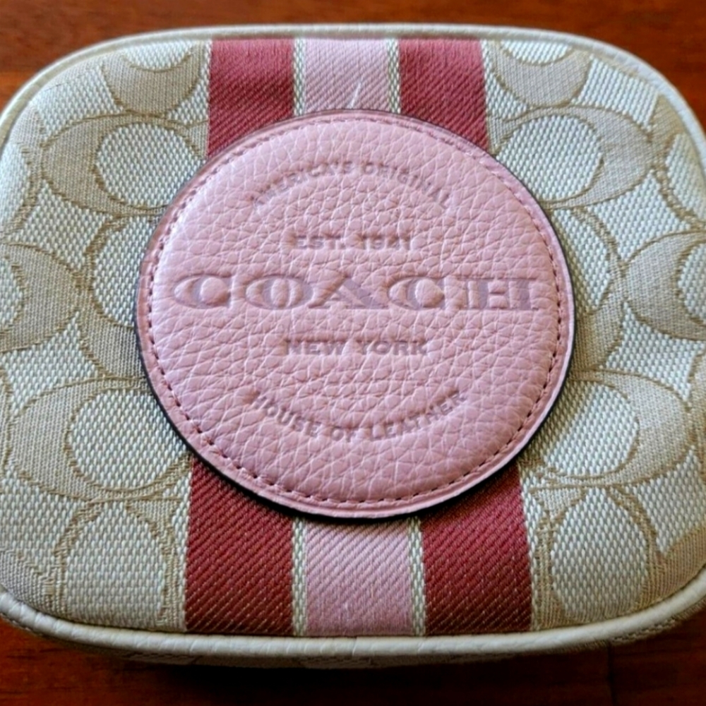 Coach Mini Dempsey Camera Bag - Im/lt Khaki/Powder Pink Multi